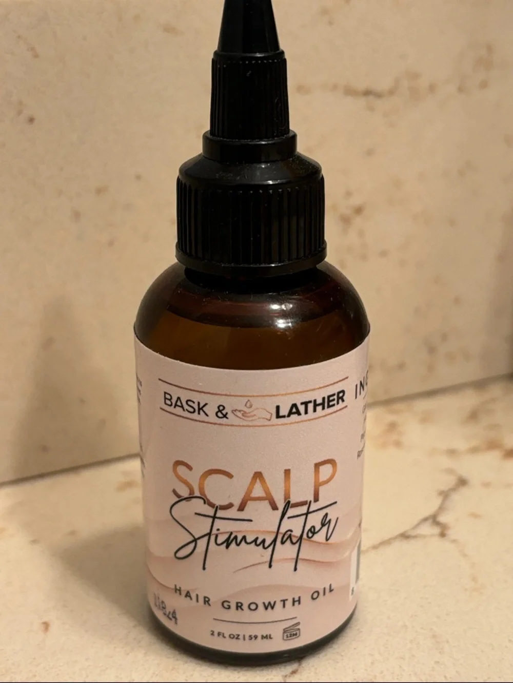 Bask & Lather Scalp Stimulator Hair Growth Oil NEW